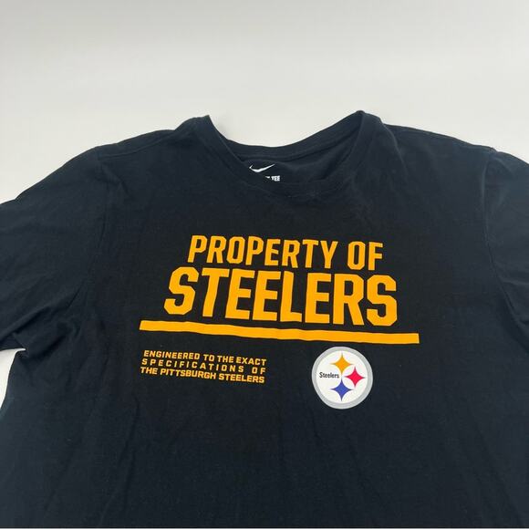 Nike NFL Steelers Men’s Black Short Sleeve Athletic Cut Shirt - Picture 2 of 6
